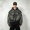 Vintage Washed Spray Dye Cropped Boxy Layered Zip Hoodie | Multi-Zipper Raw Edge | Gothic Biker Streetwear | Custom Streetwear