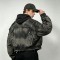 Vintage Washed Spray Dye Cropped Boxy Layered Zip Hoodie | Multi-Zipper Raw Edge | Gothic Biker Streetwear | Custom Streetwear