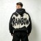 Vintage Washed Raw Edge Applique Boxy Cropped Hoodie | Letter Star Hooded Top | Grunge Streetwear | Streetwear Manufacturer