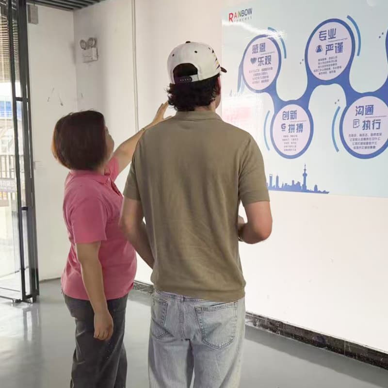 Warm Welcome: Overseas Clients Visit Rainbow Touches Factory