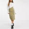 Custom Women's Vintage Ruched Midi Skirt| Custom Slim Fit Skirt| Wholesale Casual Skirt