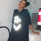 Reflective Oversized T shirts Women | Black | 100% Cotton | Streetwear Manufacturer China