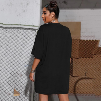Reflective Oversized T shirts Women | Black | 100% Cotton | Streetwear Manufacturer China