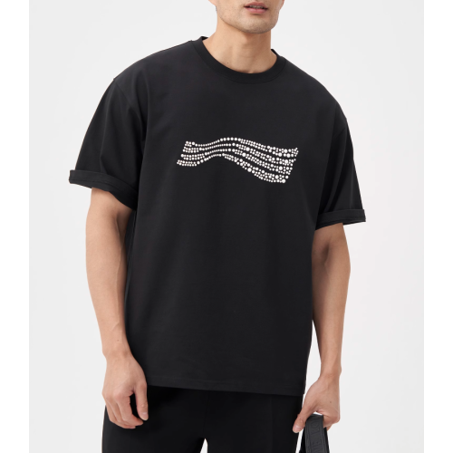 Rainbow Touches Debuts Men's Pearl Beaded T-Shirt: Luxe Cotton Craftsmanship