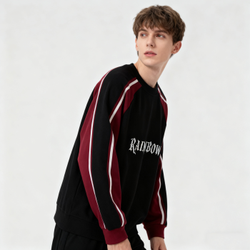 Screen Print Sweatshirt Men | Color Block | 100% Cotton | 320gsm | Custom Streetwear Manufacturer