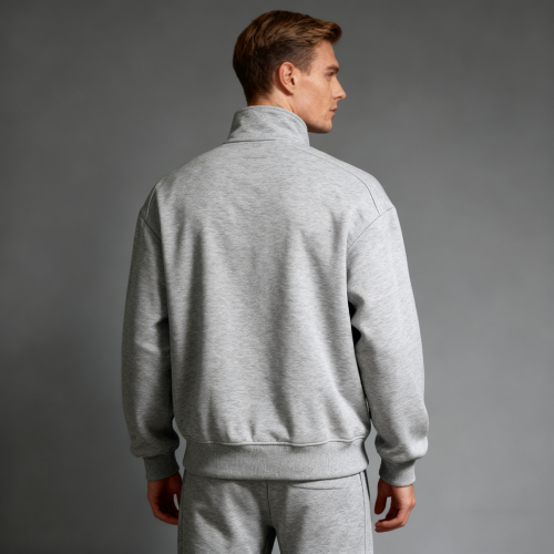 Half-Zip Sweatshirt Men | Embroidered Logo | 100% Cotton | 340gsm | Streetwear Manufacturer