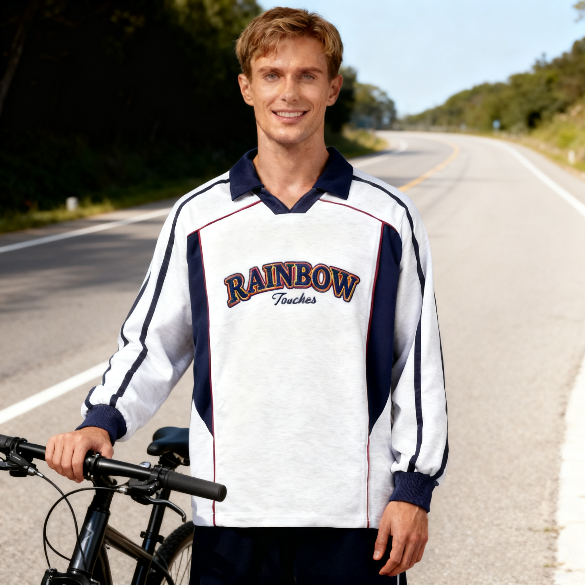 Embroidered Polo Sweatshirt Men