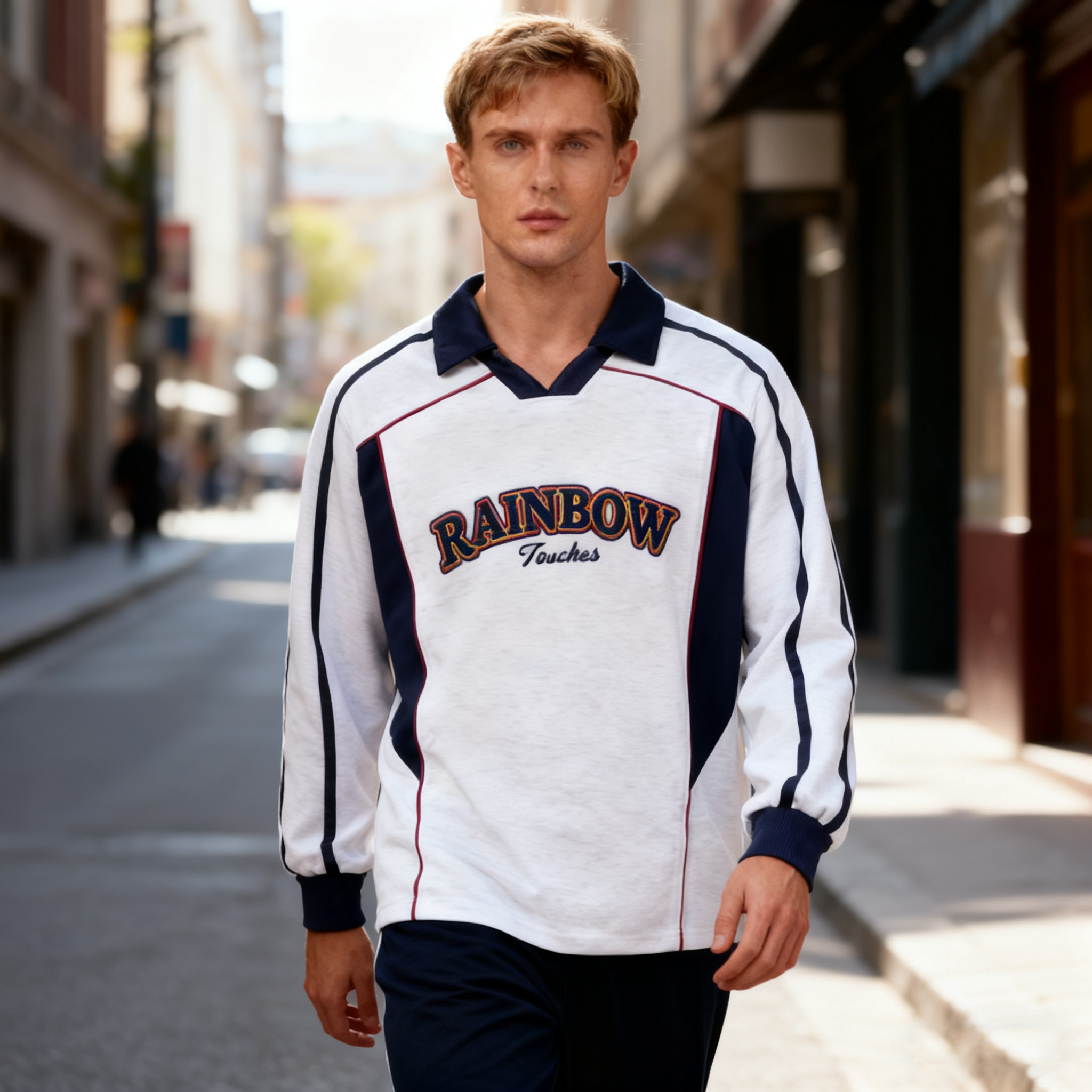 Embroidered Polo Sweatshirt Men