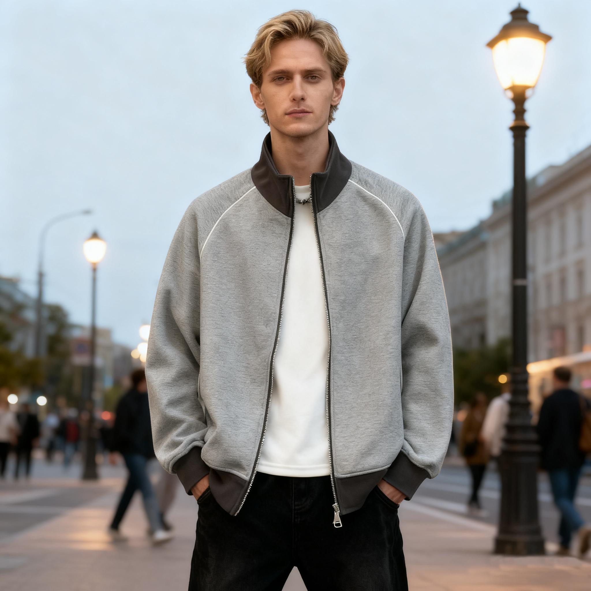 Men's Cotton Zipper-up Hoodie