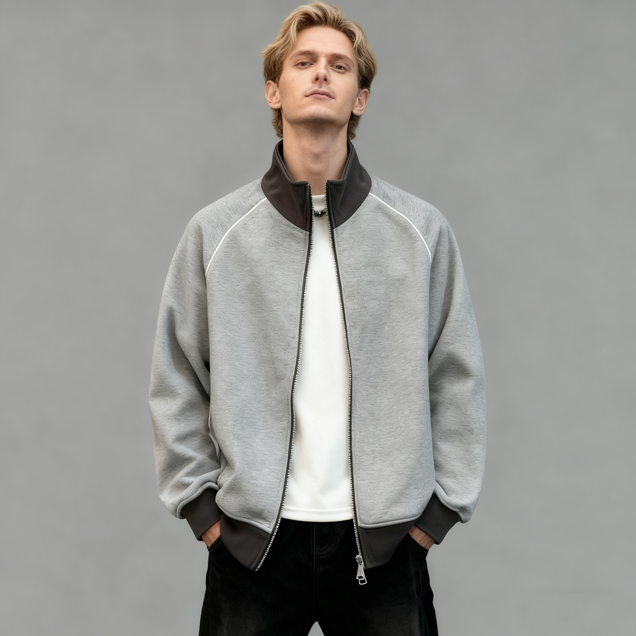 Men's Cotton Zipper-up Hoodie