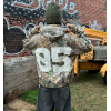 Custom Real Tree Camo Hoodie with Distressed Applique Embroidery OEM Streetwear