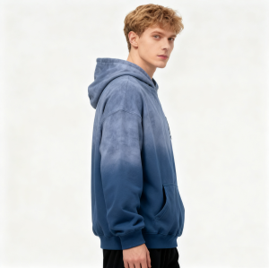 Men's Spray Hooded Sweatshirt | Rhinestone | 100% Cotton | Streetwear Manufacturer