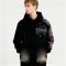 Men's Galactic Print Hoodie | Rhinestone + DTG | 100% Cotton | Streetwear Manufacturer