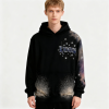 Men's Galactic Print Hoodie | Rhinestone + DTG | 100% Cotton | Streetwear Manufacturer