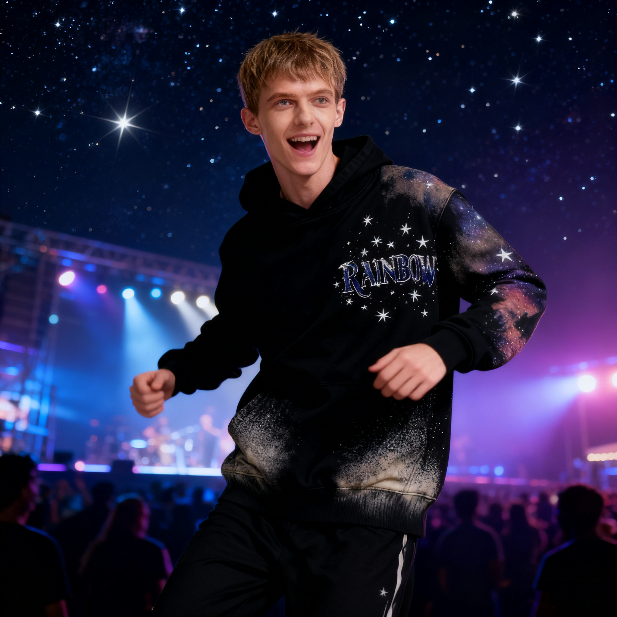 Men's Galactic Print Hoodie