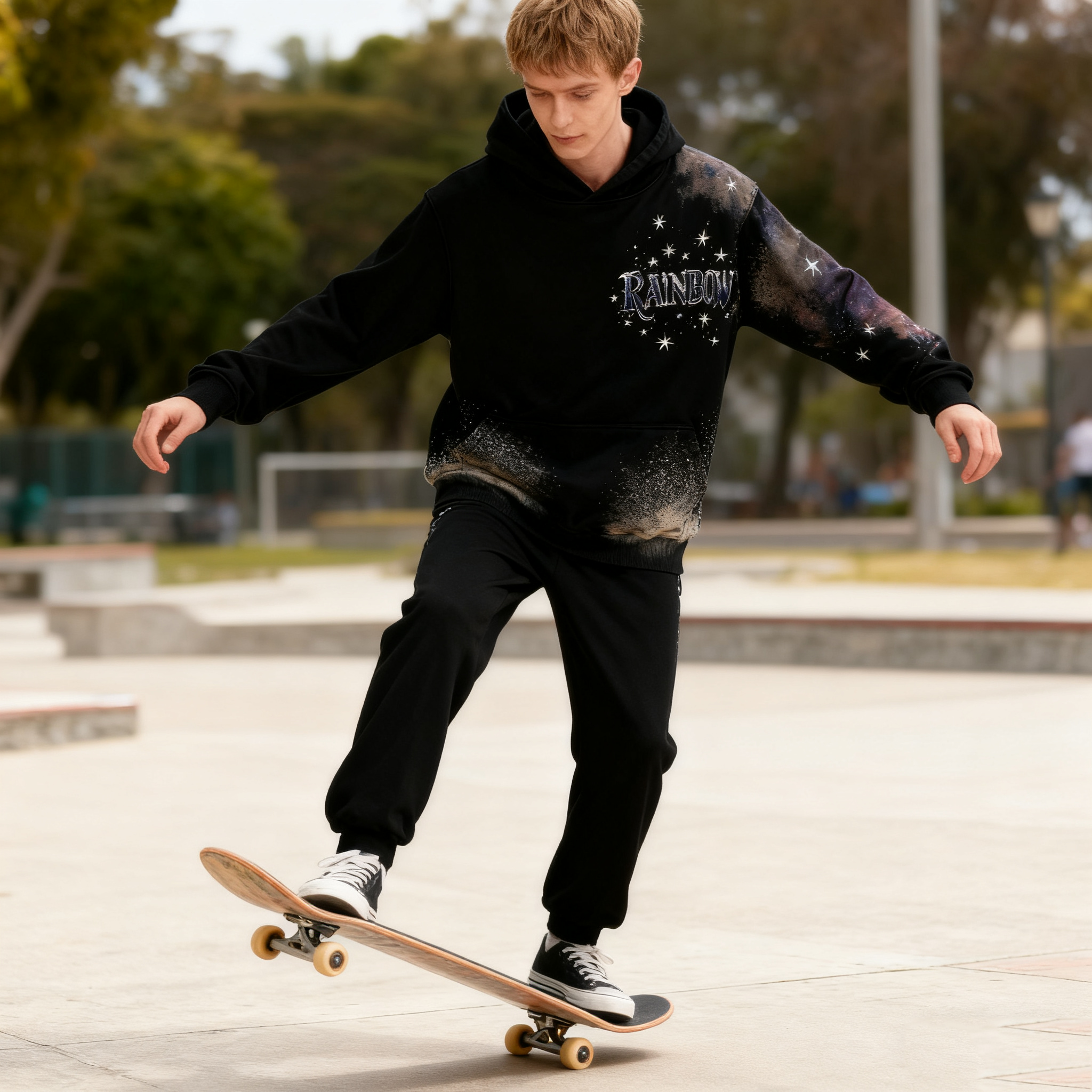 Men's Galactic Print Hoodie