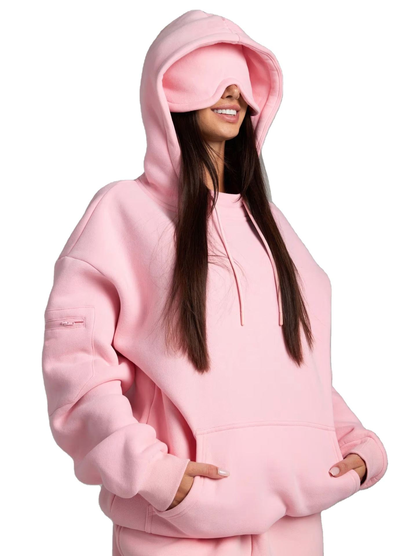 100% Cotton Plain Hoodie Set