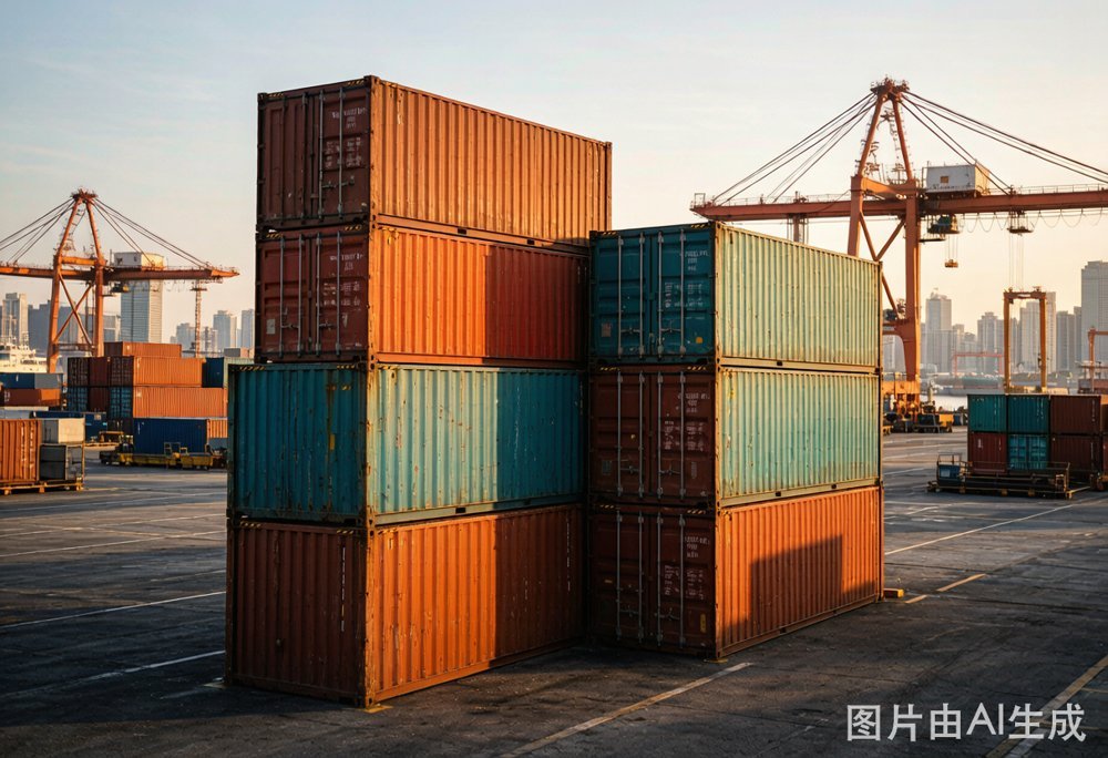 Containers loaded at Yiwu ready for consolidated export after a successful buying trip.