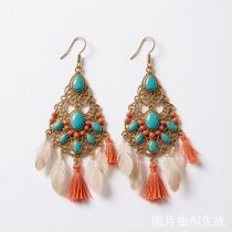 Wholesale Boho Earrings - Statement Chandelier Drop Earrings Custom MOQ 120PCS