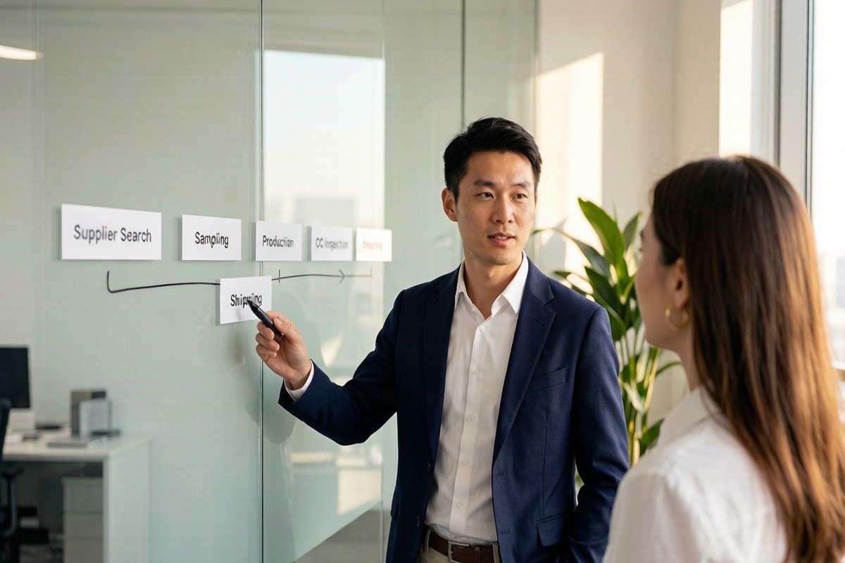 What is the typical timeline for sourcing products from China?