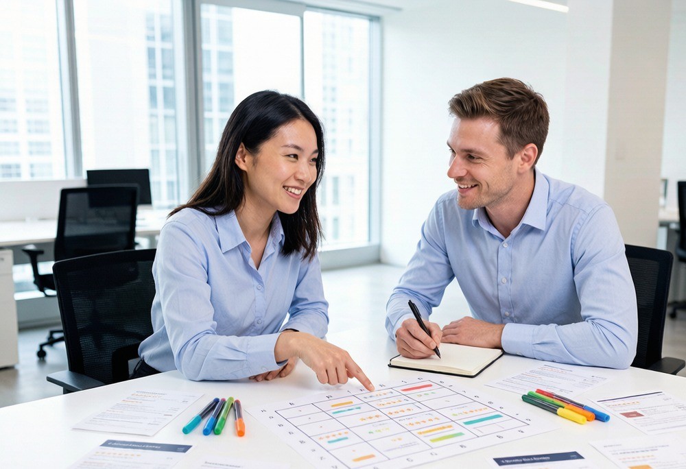 Building the complaint matrix: every competing listing in a column, every failure mode in a row.