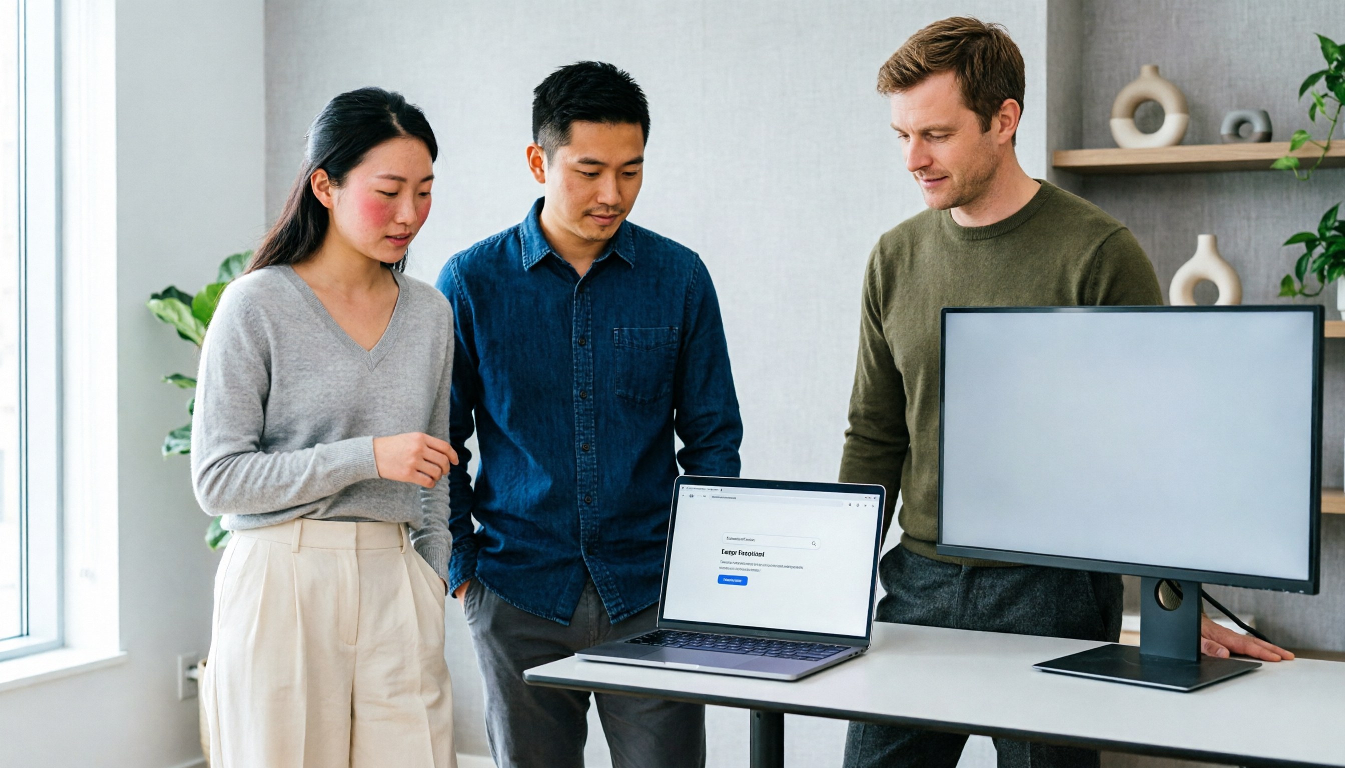 A product photograph being uploaded into a search tool on a laptop