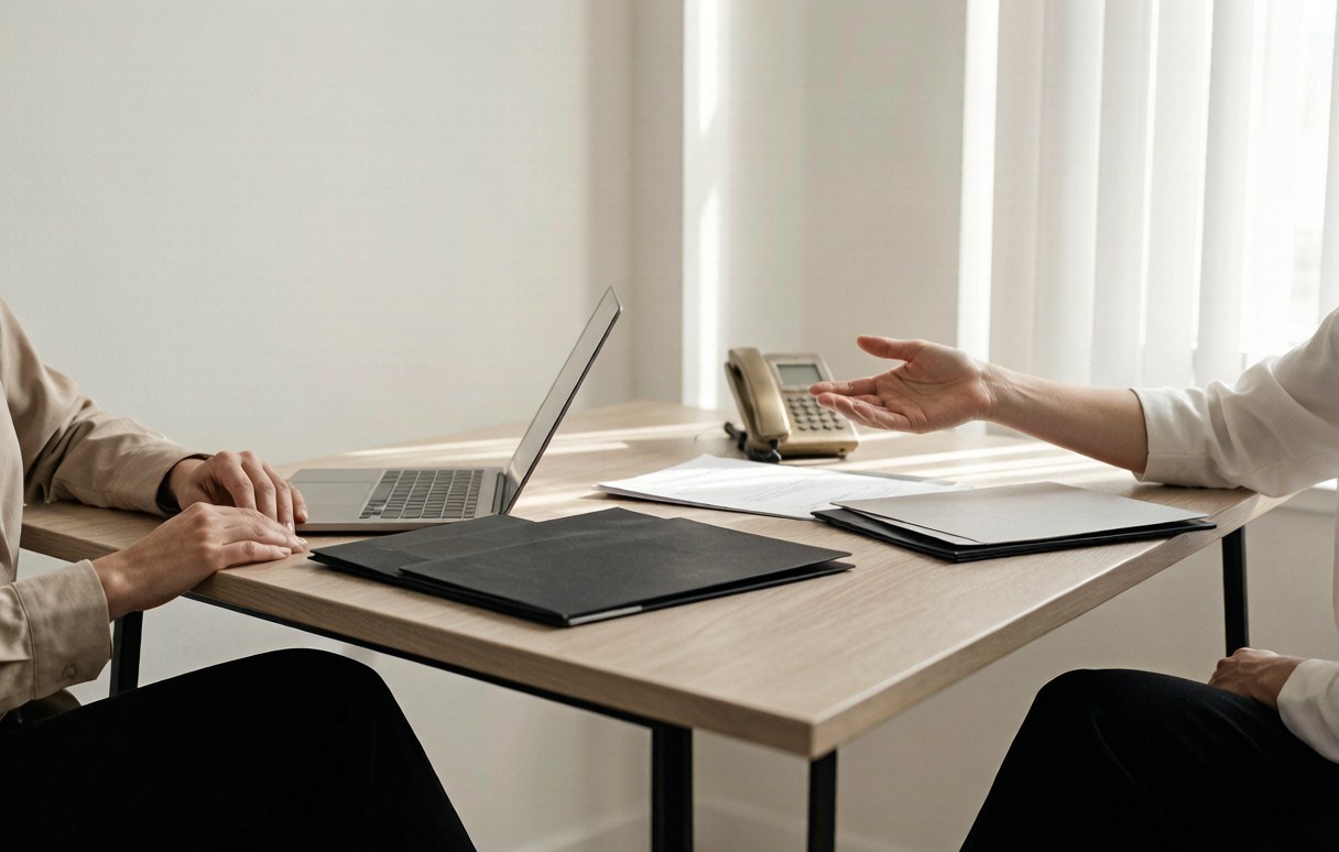 A small team working through a payment and documentation review before releasing funds.