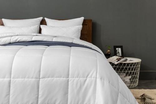 Down Alternative Comforter Organic Grey Duck Down Duvet Light Weight Spring & Autumn Quilt