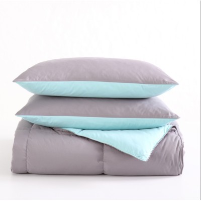 500T Bicolor Goose Down Winter Duvet 75% White Goose Down Warm Winter Duvet Comforters
