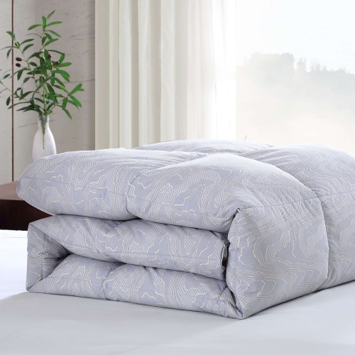 Reactive Printed Cotton Feather Duvet Pillow Set Quilt Super Soft Grey Duck Feather Duvet Cotton Bed Patchwork Quilt
