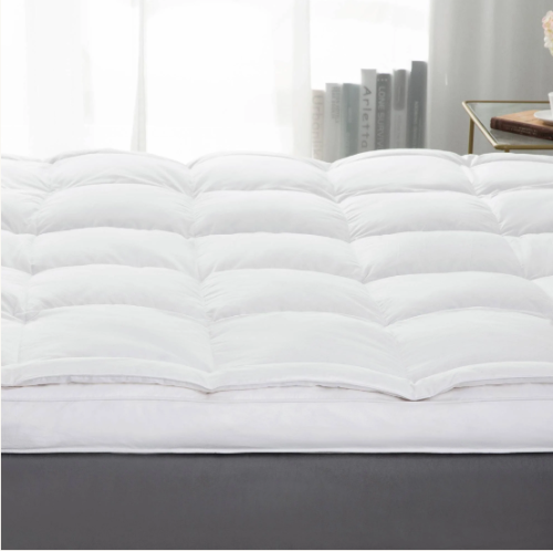 Two Layers Goose Feather Mattress Topper  Luxury down mattress topper insert