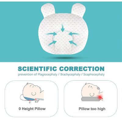 Eco Friendly baby pillow manufacturer make  flat head support latex baby shaping Pillow