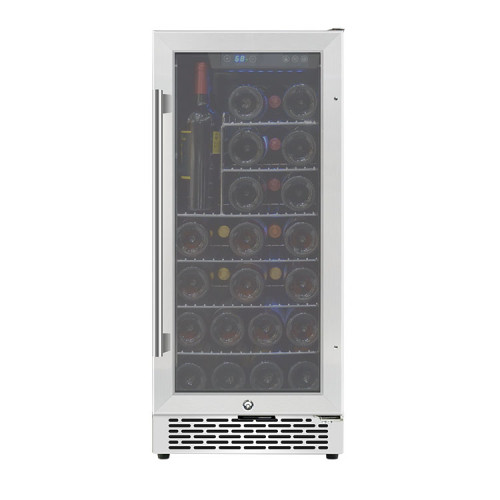 Wholesale 32 Bottles Compressor Wine Cooler ZS-A88 Storage Wine Fridge with Chrome Shelf Built In Kitchen