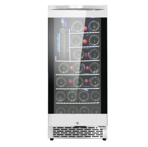Atacado 32 Garrafas Compressor Refrigerador de Vinho Zs-A88 Armazenamento Frigorífico de Vinho com Prateleira Cromada Embutida na Cozinha