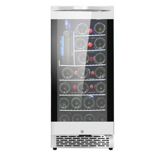 Wholesale 32 Bottles Compressor Wine Cooler ZS-A88 Storage Wine Fridge with Chrome Shelf Built In Kitchen