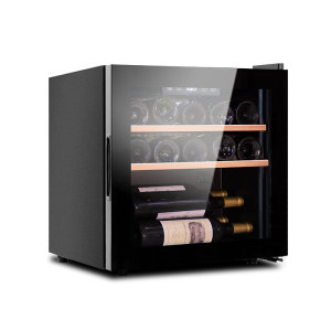 Kleiner Arbeitsplatten-Weinkühlschrank ZS-A40 für den Weinkühlschrank UK mit Buchenholzgestell und Vollglastür