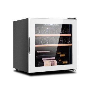 Atacado adega ZS-A40 para armazenamento de vinho com rack de madeira e porta SS sem costura