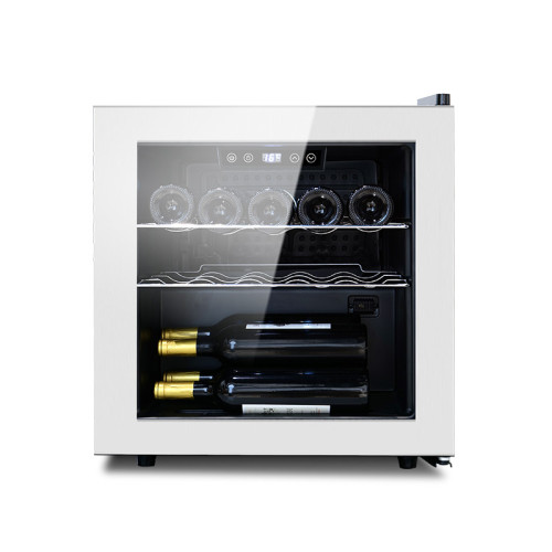 Bancada de adega personalizada ZS-A40 para armazenamento de refrigerador de vinho com porta SS sem costura em rack cromado