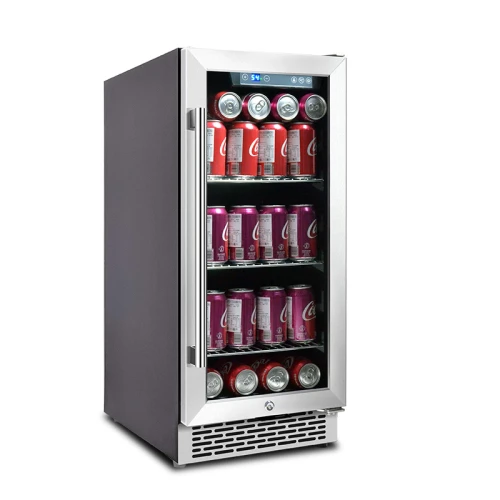 Smart Beverage Cooler Marke OEM ZS-A88Y für Outdoor-Getränkekühler mit Chromregal und Edelstahltür