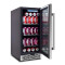 Refrigerador de bebidas inteligente marca OEM ZS-A88Y para refrigerador de bebidas de armazenamento externo com prateleira cromada e porta de aço inoxidável