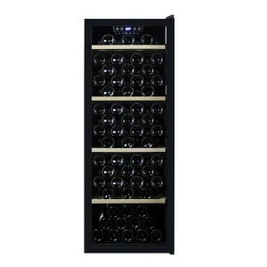 Atacado Top Freestanding Alto Wine Cooler ZS-A200 Wine Rack para 105 Garrafas com Prateleira de Madeira de Faia e Porta de Moldura de Plástico