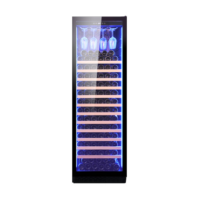 Wholesale Large Single Vs Dual Zone Wine Cooler ZS-A450 for Wine Bottle Storage with Glass Door and Cup Holder