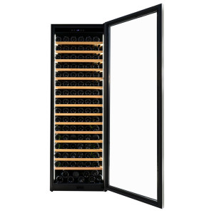 Wholesale Single Large Red Wine Storage Cooler ZS-A459 for Wine Bar Storage with Beech Wooden Rack and Glass Door