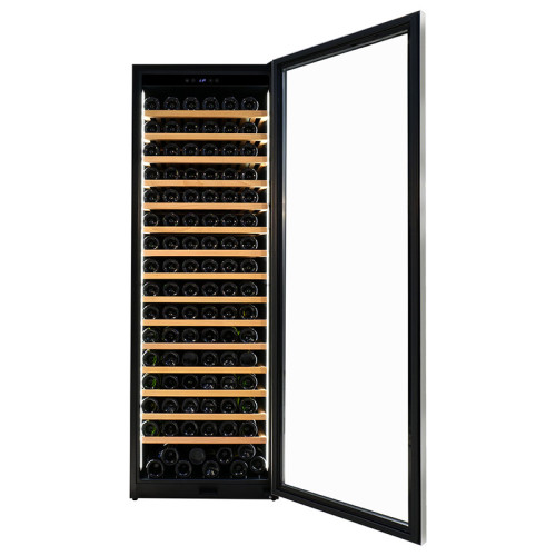 Wholesale Single Large Red Wine Storage Cooler ZS-A459 for Wine Bar Storage with Beech Wooden Rack and Glass Door