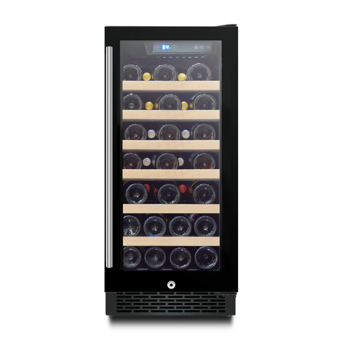 Wholesale 33 Bottles Single Zone Thin Wine Fridge Undercounter ZS-A88 for Softdrinks Chiller with SS Handle