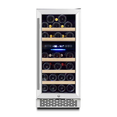 Wholesale 2 Zone Built-In Small Beer and Wine Cooler Combo ZS-B88 for Wine Storage Stainless Steel Door and Handle
