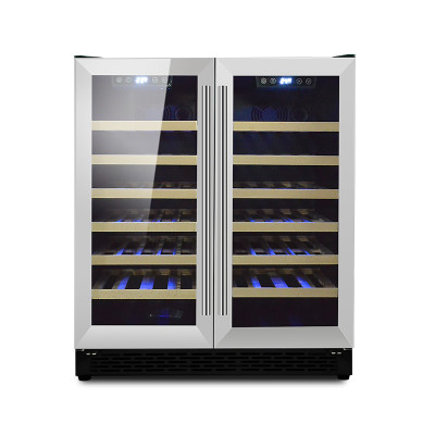 Wholesale 30 Inch Wide Frigidaire Dual Zone Wine Cooler ZS-B176 Built-In Under The Kitchen Counter with 12 Wooden Rack