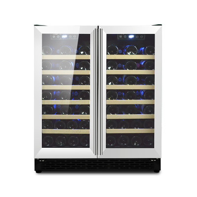Wholesale 30 Inch Wide Frigidaire Dual Zone Wine Cooler ZS-B176 Built-In Under The Kitchen Counter with 12 Wooden Rack