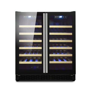Wholesale 30 Inch Built-In Dual Zone Wine Cooler ZS-B176 for Wine and Beverage Storage with Glass Door