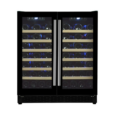 Wholesale 30 Inch Built-In Dual Zone Wine Cooler ZS-B176 for Wine and Beverage Storage with Glass Door